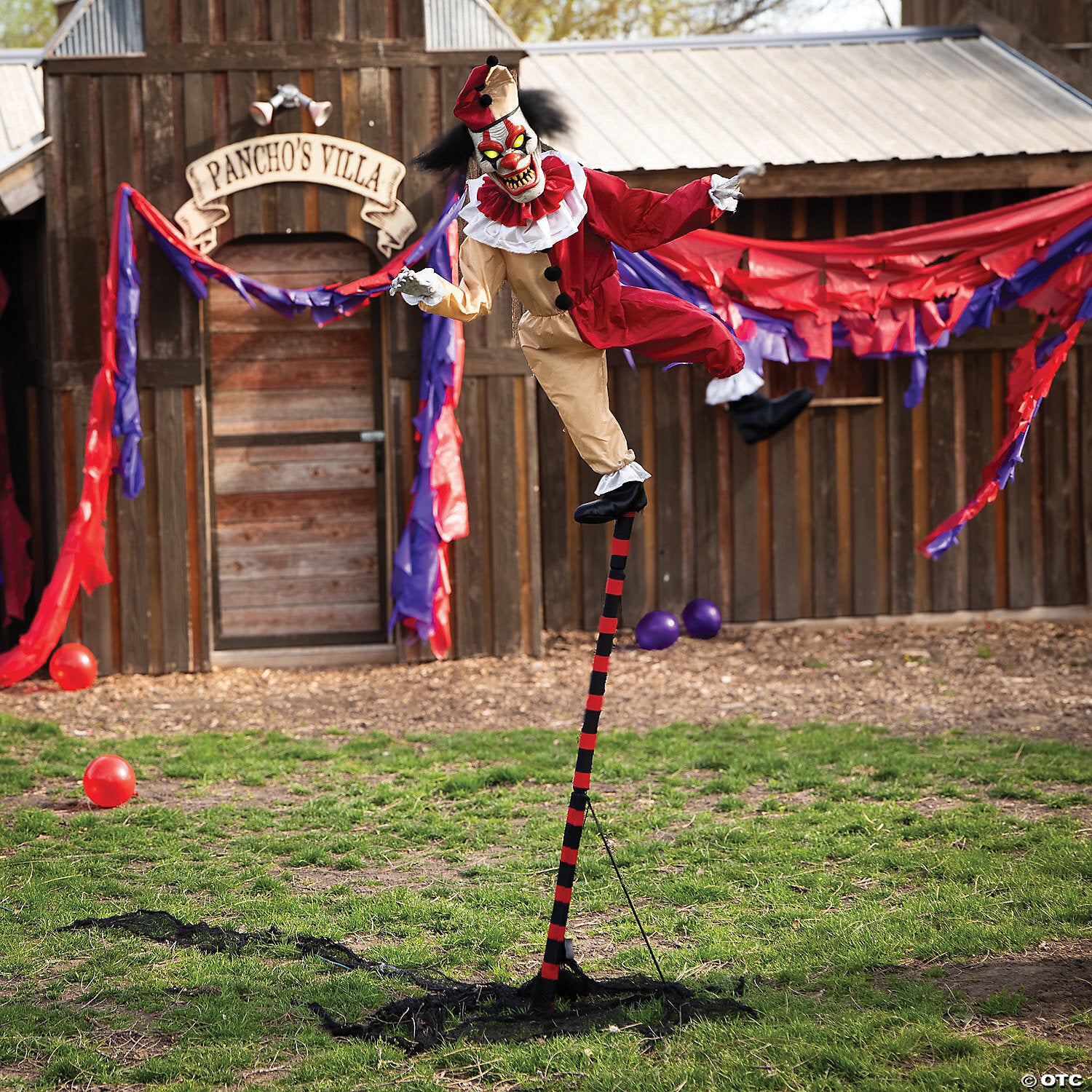 Sideshow balancing clown