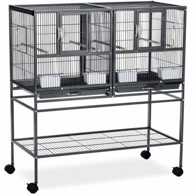 Prevue Pet Hampton Deluxe Divided Breeder Bird Cage with Stand F070