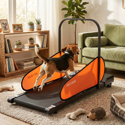 Pet Treadmill for Small & Medium Dogs with LED Display and Adjustable Speed-Black - Color: Black