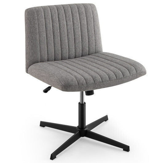 Office Furniture Set: 48 Inches x 36 Inches Mobile Whiteboard+Criss Cross Legged Chair+Linen Upholstered Executive Chair