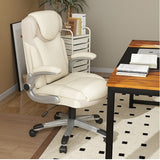 All-in-One Home Office Furniture Bundle - Ergonomic Chair  Spacious Desk  Multi-Drawer Cart  Bookshelf & Accent Chairs
