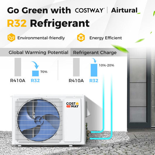 Serie Airtural 12000 BTU  21 SEER2  208-230V aire acondicionado split sin ductos con bomba de calor