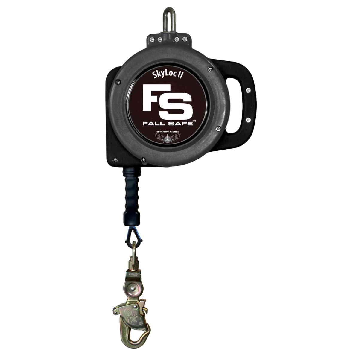 FALL SAFE Self Retracting Lifeline (SRL) - SKYLOC II SERIES - Stainless Steel - Stainless Steel Carabiner - Length: 30-feet