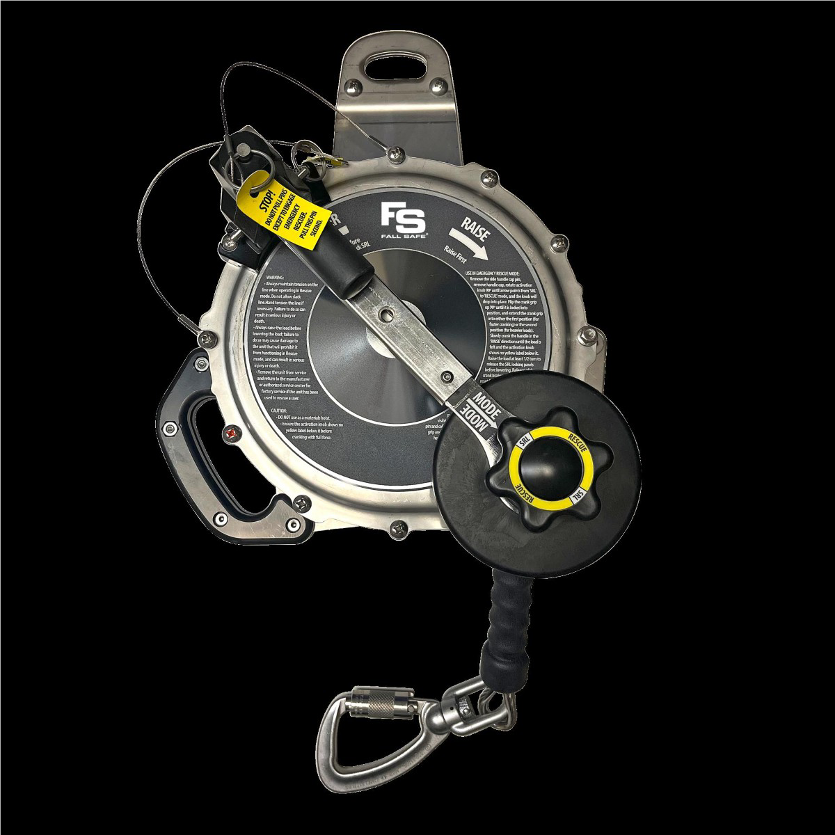 FALL SAFE Self Retracting Lifeline (SRL) - ENVIROSHIELD Series Confined Space SRL-RS - Confined Space Bracket -  ANSI Z359.14-2021 - Length: 50-feet