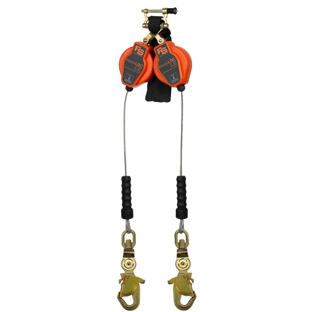 FALL SAFE Self Retracting Lifeline (SRL) - MICRO-LOC LE Series - Leading Edge Twin Leg SRL with Swivel Snap Hook - Length: 8-feet
