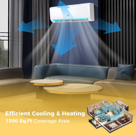 24000 BTU Smart WiFi Mini Split: Self-Cleaning AC/Heater  ENERGY STAR 21 SEER2