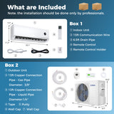 12000 BTU Smart Mini Split AC/Heater Works with Alexa & Google Assistant