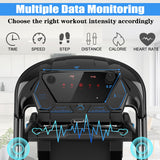 Smart 2.25HP Folding Treadmill with LED Touch Display & Heart Rate Monitor
