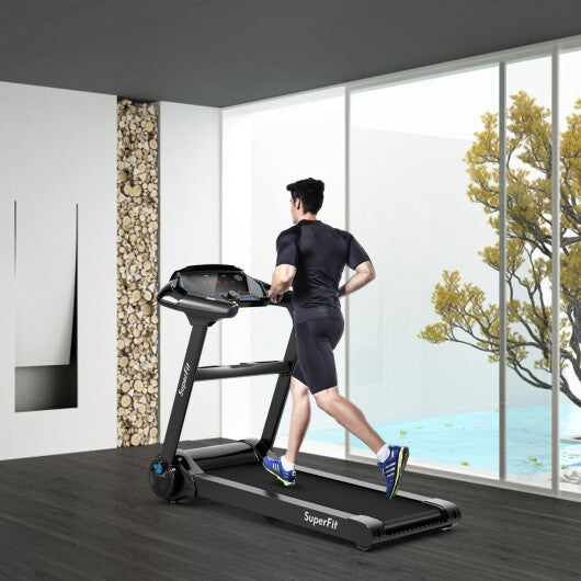 Smart 2.25HP Folding Treadmill with LED Touch Display & Heart Rate Monitor