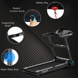 Smart 2.25HP Folding Treadmill with LED Touch Display & Heart Rate Monitor