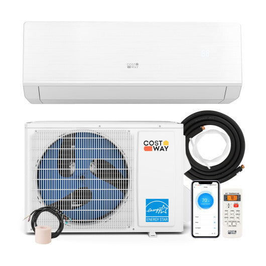 Ultra-Fast Cooling/Heating Mini Split-12000BTU 24 SEER2 115V WiFi - Color: White - Size: 12000 BTU