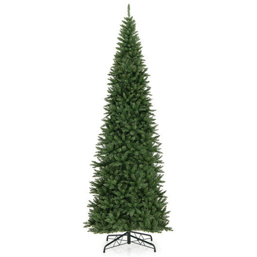 Costway 12 FT Artificial Christmas Tree with 800 Warm White LED Lights for Home Party Shopping Mall
