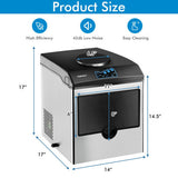 Costway 2-in-1 Stainless Steel Countertop Ice Maker with Water Dispenser