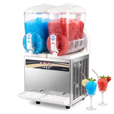 Costway 8 Gal Commercial Slushie Machine with LED Lights-Silver