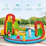Costway Kids Gift Inflatable Water Slide Bounce Park with 480 W Blower - Color: Multicolor
