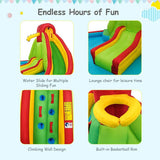 Costway Kids Gift Inflatable Water Slide Bounce Park with 480 W Blower - Color: Multicolor
