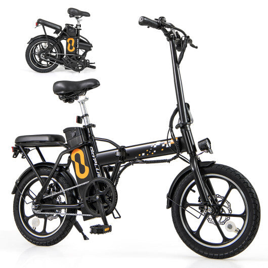 Costway Folding Electric Bicycle with 500W Brushless Motor and Dual Disk Brakes