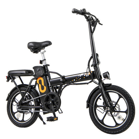 Costway Folding Electric Bicycle with 500W Brushless Motor and Dual Disk Brakes