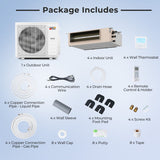 X-Pro 35000 BTU 4 Zone 22.5 SEER2 Concealed Ducted Mini Split AC-9K + 9K + 9K + 18K - Color: White - Size: 9K + 9K + 9K + 18K