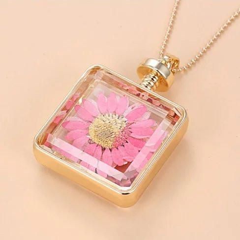 Coral Floral Big Wildflower Necklace