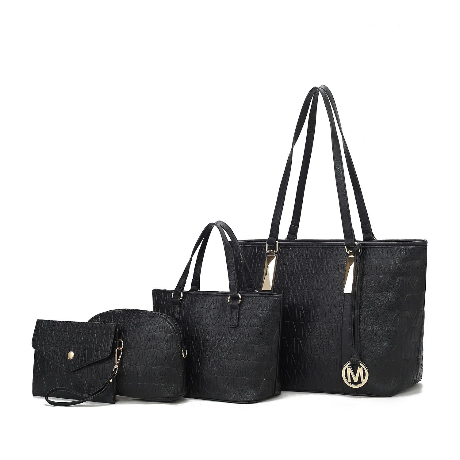 MKF Collection Arya Signature Women Tote Bag, Mini Tote Bag, Pouch and Wristlet Wallet by Mia K