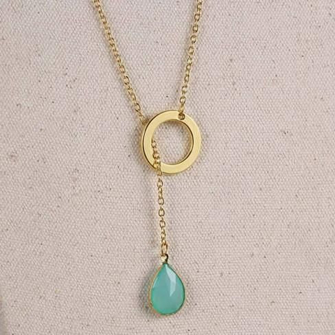 Lucky Luminous Crystal Lariat style Necklace