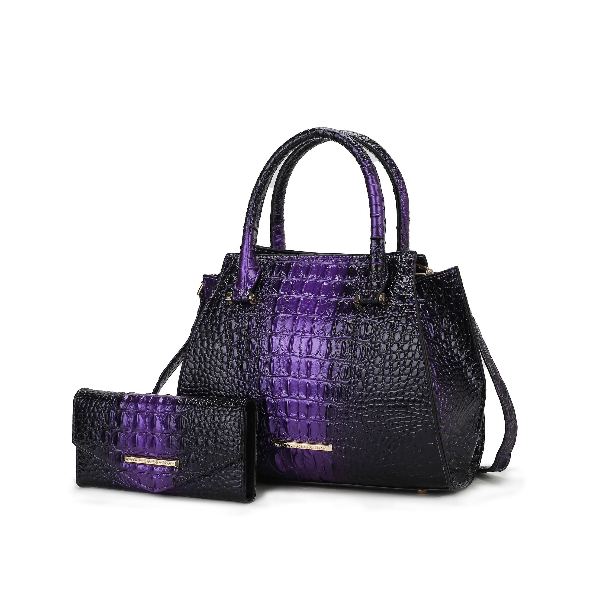 MKF Collection Bently Croc-Embossed Tote Bag & Wallet Set by Mia K