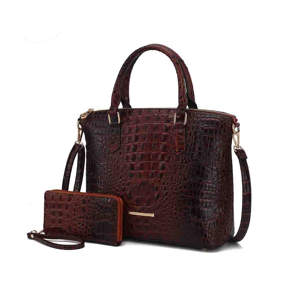 MKF Collection Liora Croc Embossed Tote Bag with Wallet by Mia K