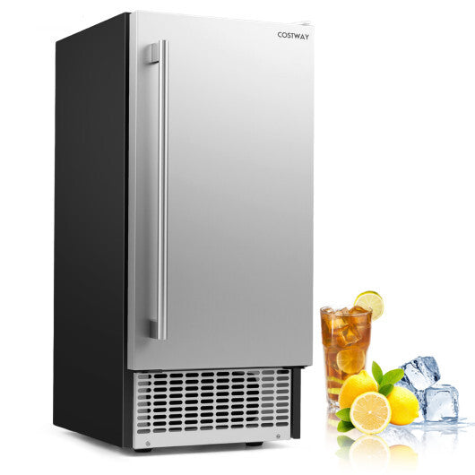 Costway Commercial Under Counter Ice Maker 90 lbs/Day Built-in Freestanding Ice Making Machine - Color: Black